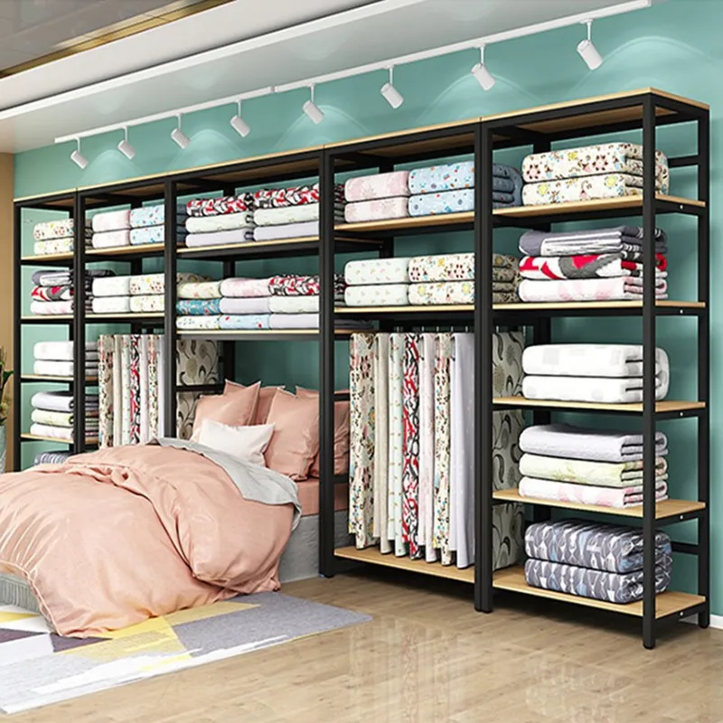 Home Textile Store Shelf Display Rack Sheet Fabric Display Cabinet Quilt Pillow Fabric Bed Shelf