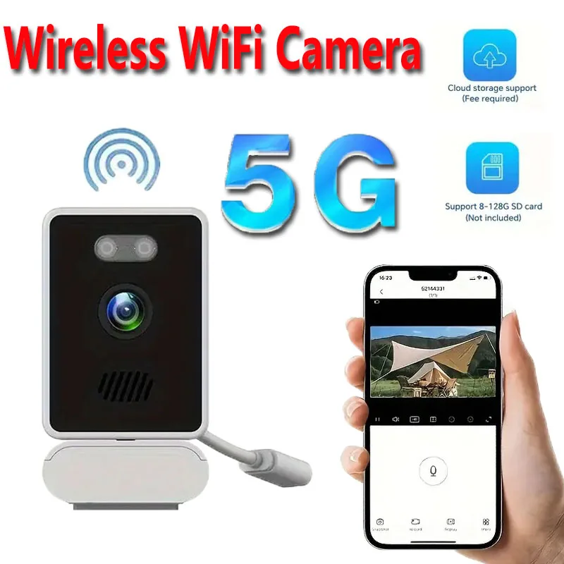 

5G мини-камера Wi-Fi портативная мобильная видеокамера обнаружения умный дом наблюдение безопасность камера удаленного мониторинга 2025 новинка