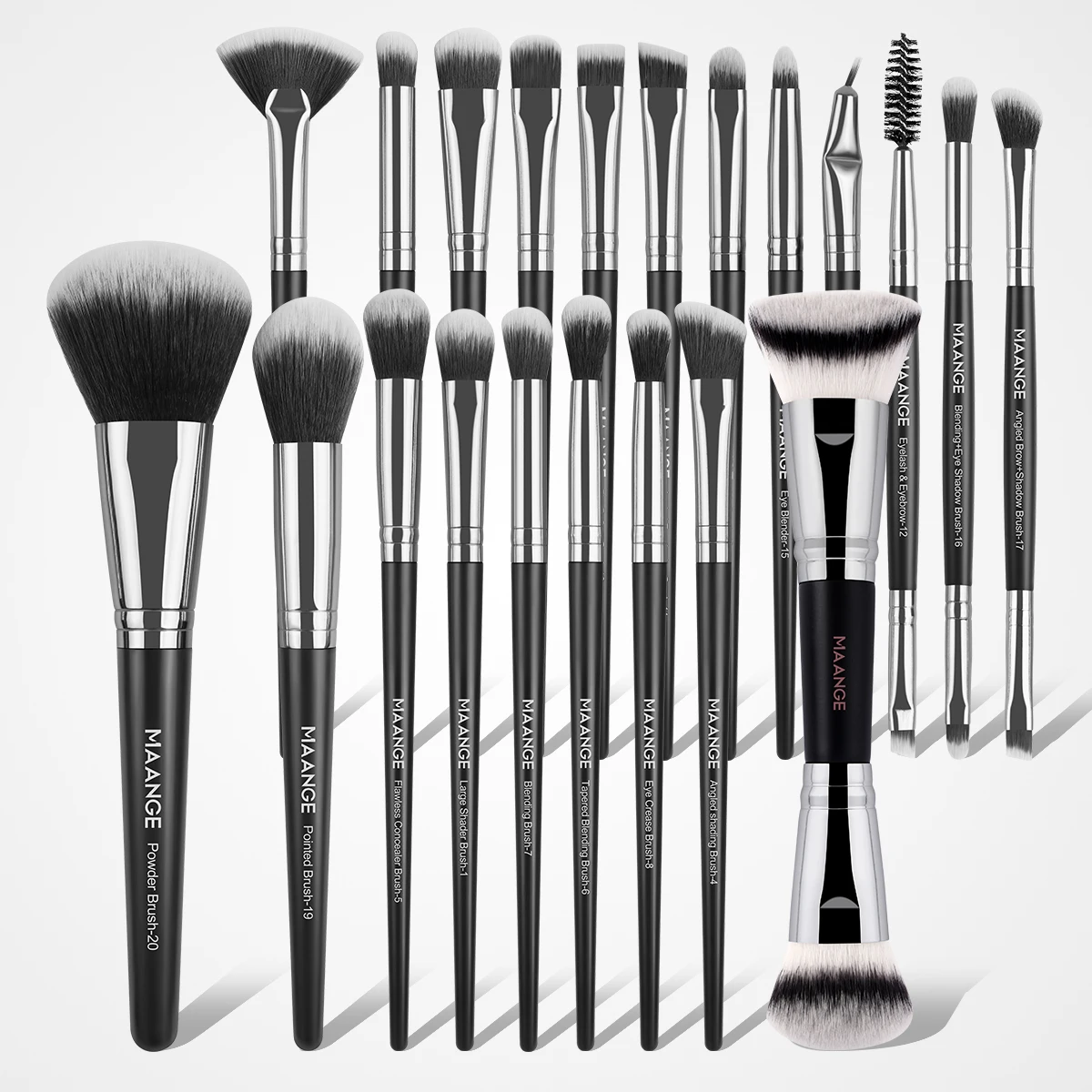 MAANGE 21pcs Makeup Brushes Facial Makeup Brush Powder Blusher Brush Facial Repair Brush Eye Shadow Brush for Beginners Beauty