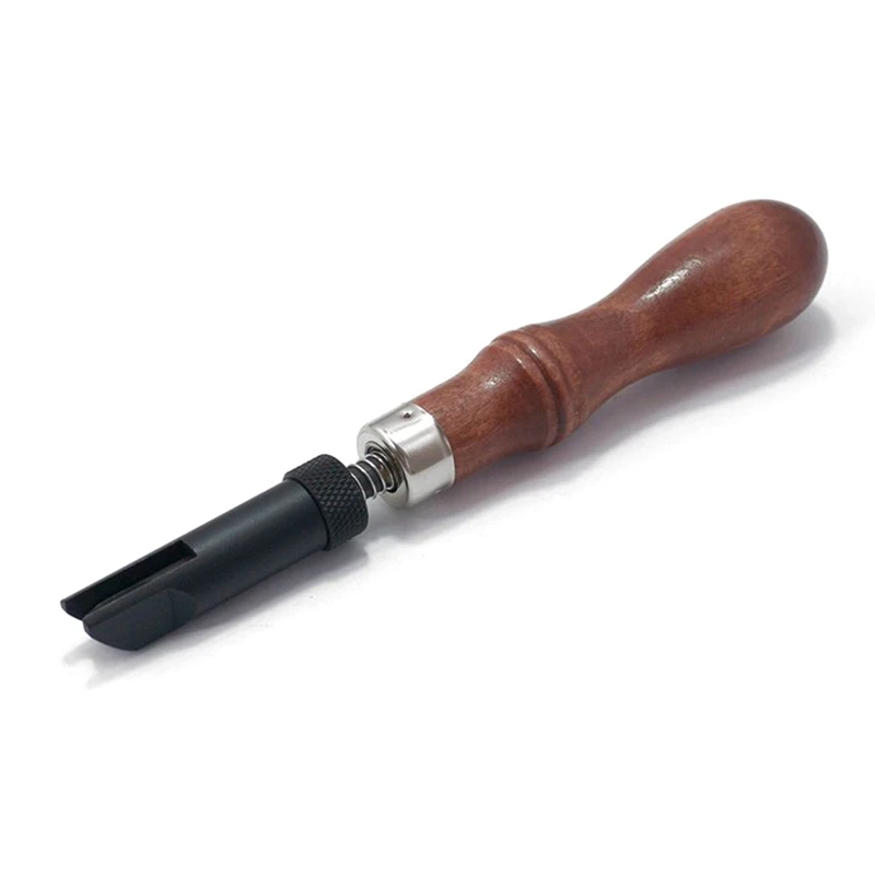 1 Piece Adjustable V-Shaped Leather Trencher Push Leather Tool Leather Wood Grooving Tool