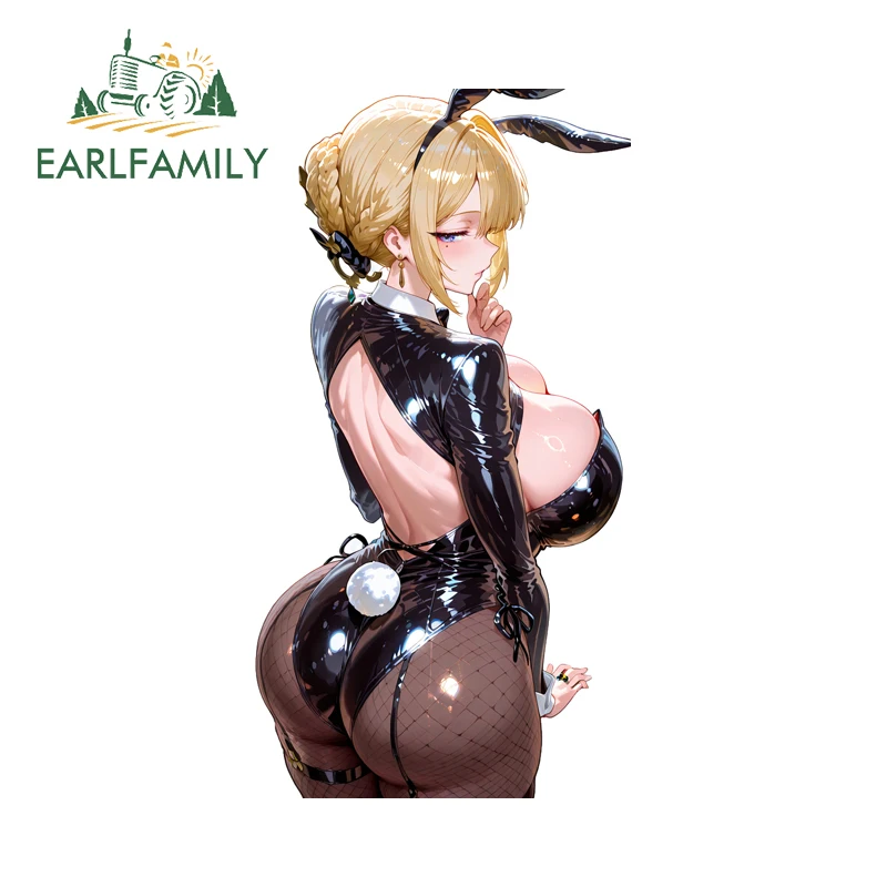 EARLFAMILY Zenless Zone Zero Evelyn Bunny pegatinas de coche belleza divertida calcomanías gráficas Waifu alta calidad Camper impresión personalizada