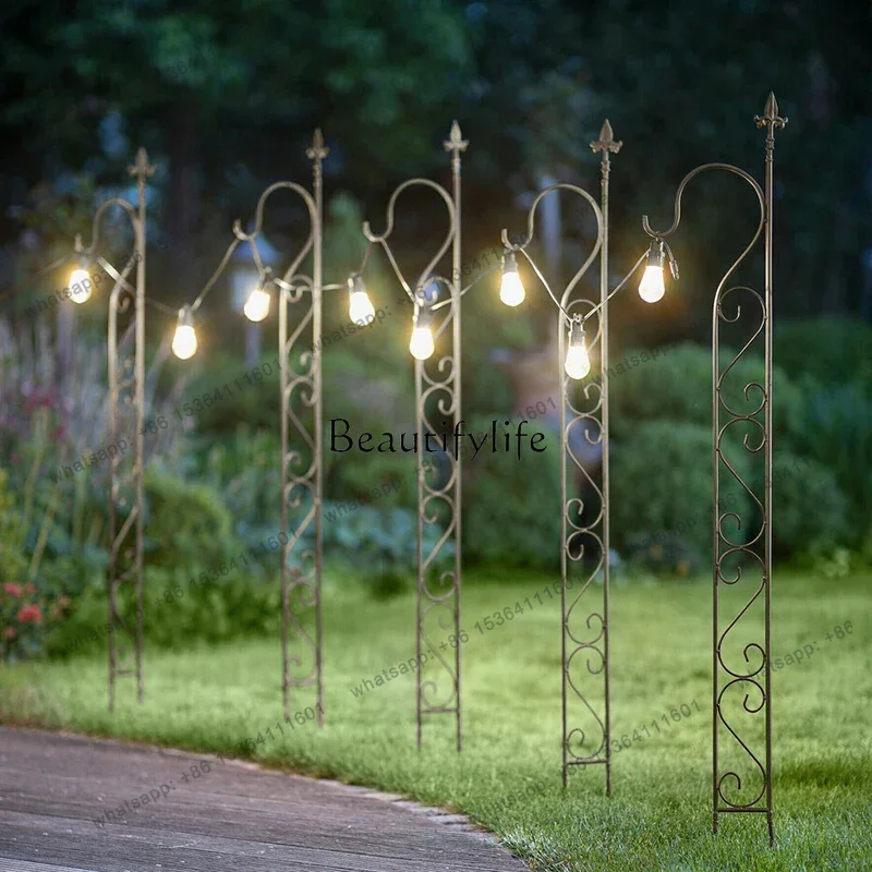 Flower Chamfer Pastoral Outdoor Camping Solar Energy Light Pole Bracket