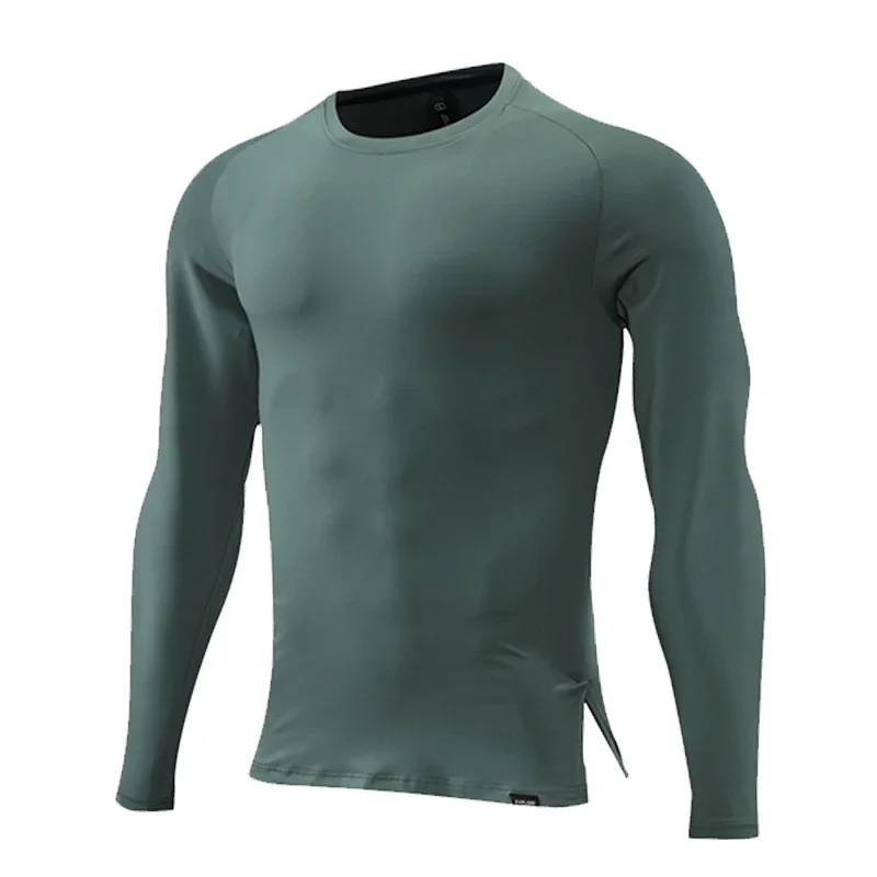 

Men Compression Running T-shirt Fitness Tight Long Sleeve Sport Shirts Training Jogging Tops Gym Sportswear Bottoming Shirt