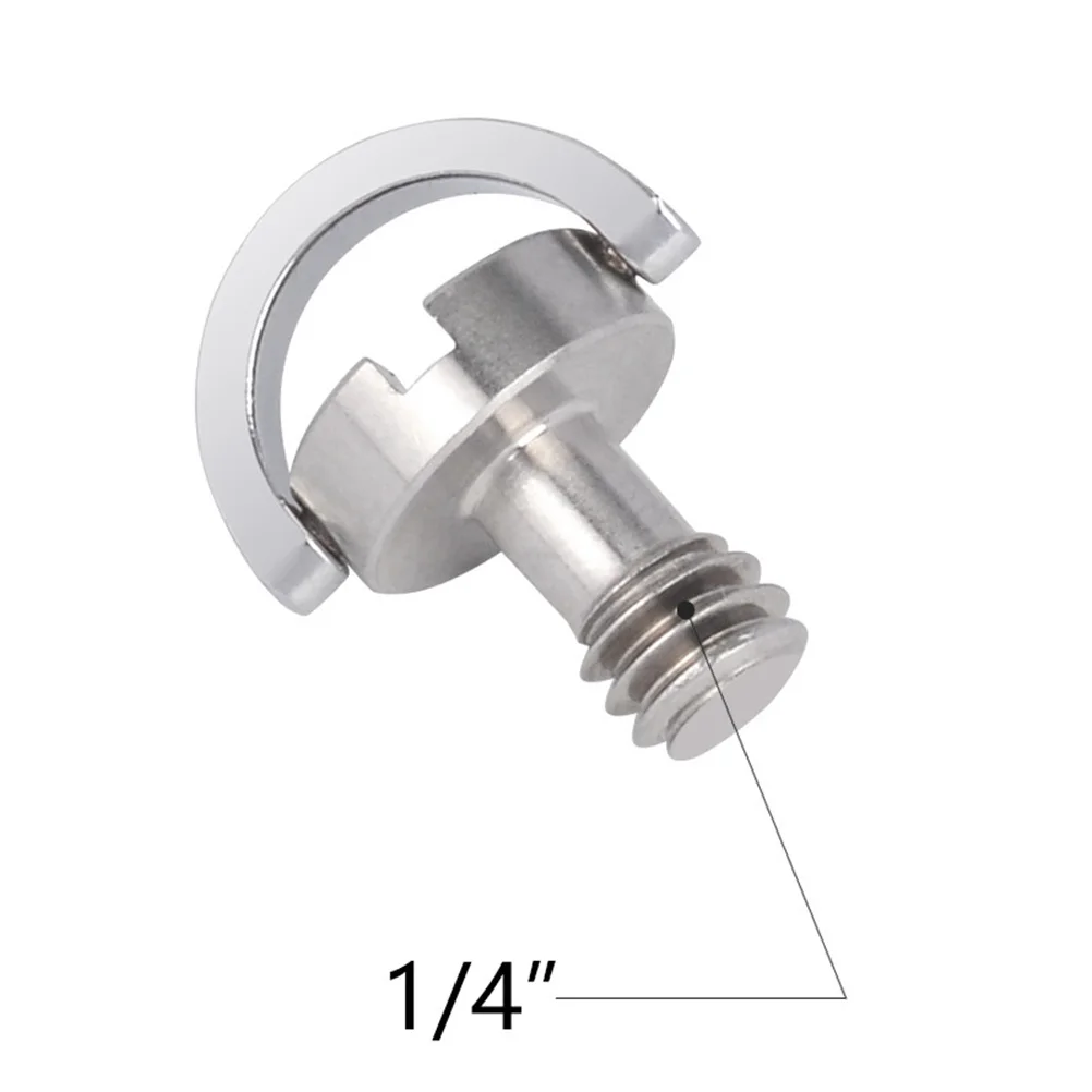 

4Pcs Camera Handle Quick Release Screws D Buckle Eyebolt Iron Plated Hexagon Socket Screws for Tripod Monopod Plate Camera Screw