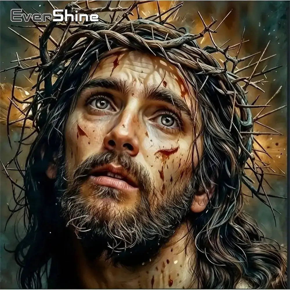 

Evershine Jesus Diamond Embroidery Religion Mosaic Man Portrait DIY Full Square Round Diamond Painting New Arrival Child Hobby