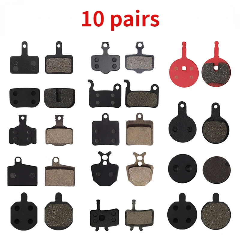 10 Pairs Resin Bike Bicycle Disc Brake Pads for Shimano Deore Br-M575 M525 M515 T615 T675 M505 M495 M486 M485 M475 M465 MT200