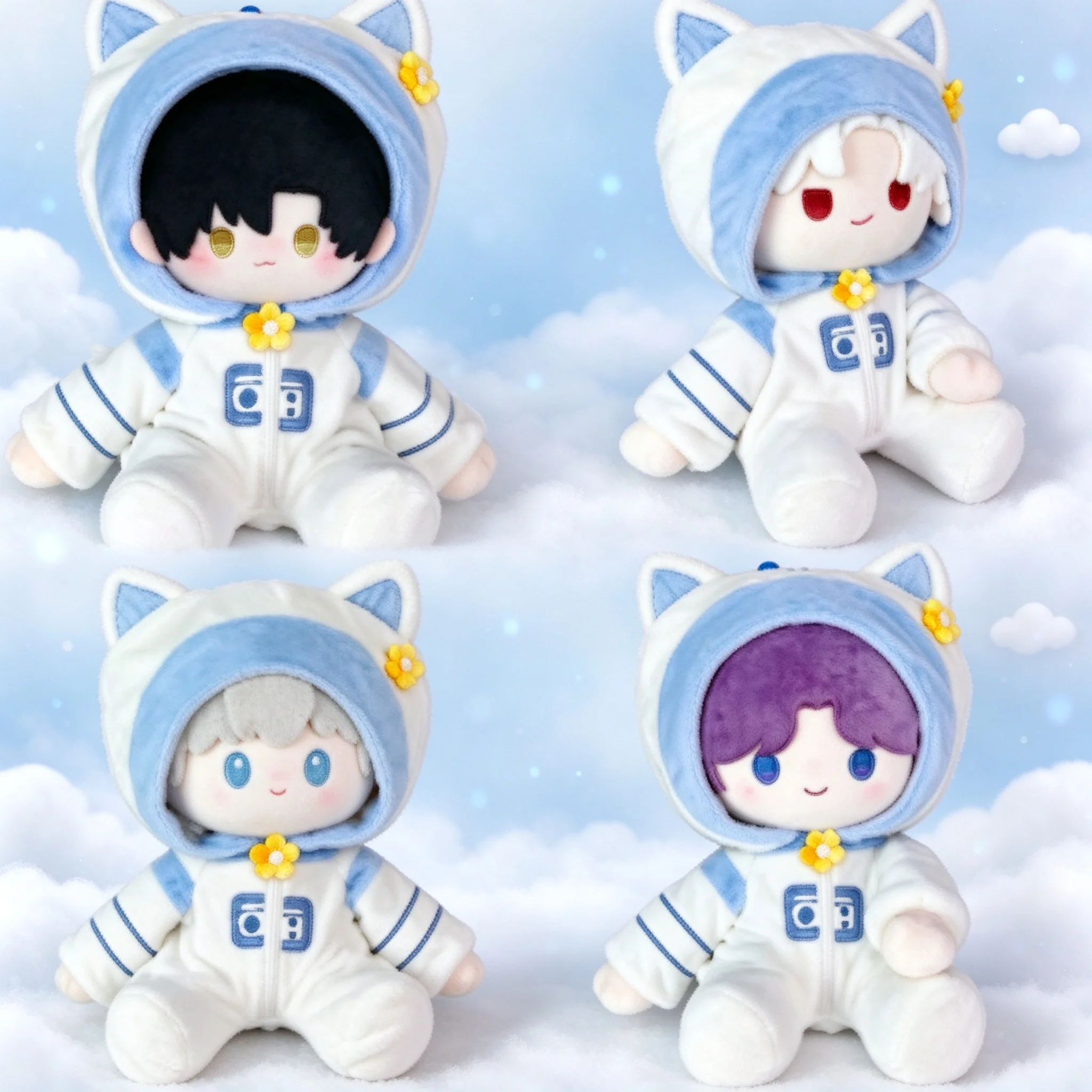 Love and Deepspace Rafayel Zayne Xavier Sylus Space Suit Cat Costume Plush Dolls Doll Accessories Doll's Clothes