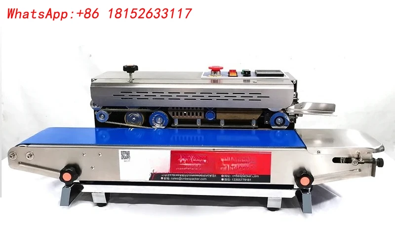FR-880 ماكينة الختم الأوتوماتيكية قناع التلقائي الغذاء الألومنيوم احباط حقيبة ماكينة الختم المستمر مستطيلة 6x12 مللي متر ملم