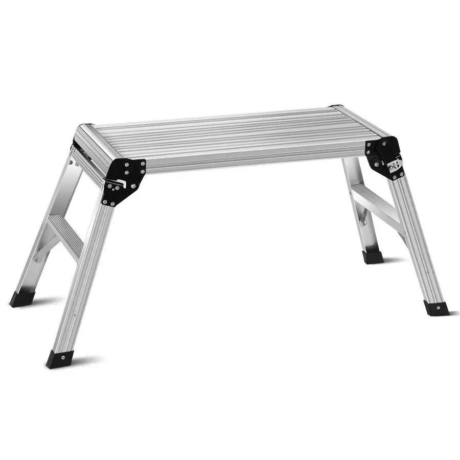 

Aluminum Work Platform, Folding Work Bench with NonSlip Mats, Portable Bench Step Ladder, Car Wash Step Stool for Painting, Wash