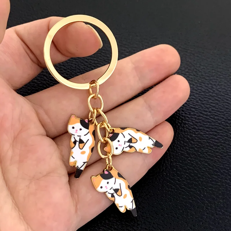 New Kawaii Cat Keychain Pet Paw Key Ring Animal Footprint Key Chains Souvenir Gifts For Women Men Cay Keys DIY Handmade Jewelry