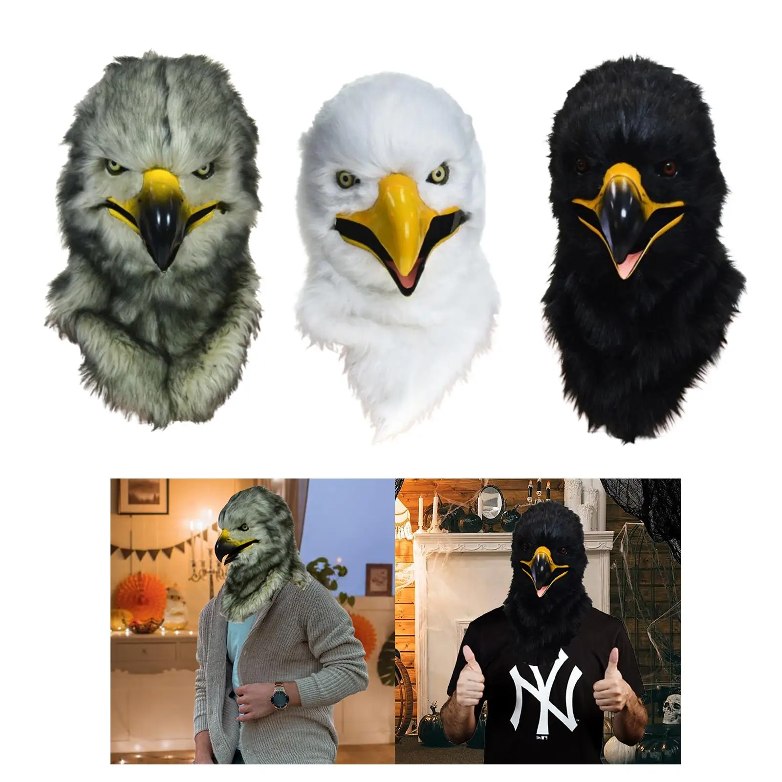 

Eagle Head Mask Fancy Dress Novelty Headgear for Adults Stage Performance