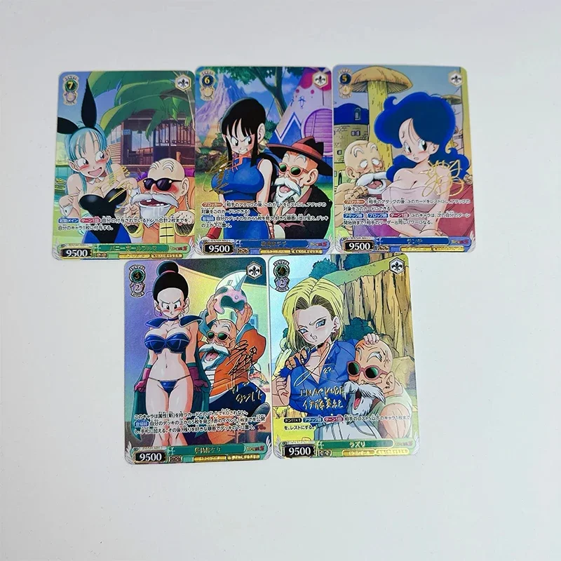 Dragon Ball Super Anime Characters Bulma Krillin Trunks DIY Homemade Bronzing Game Toys Collection Card Christmas Birthday Gift