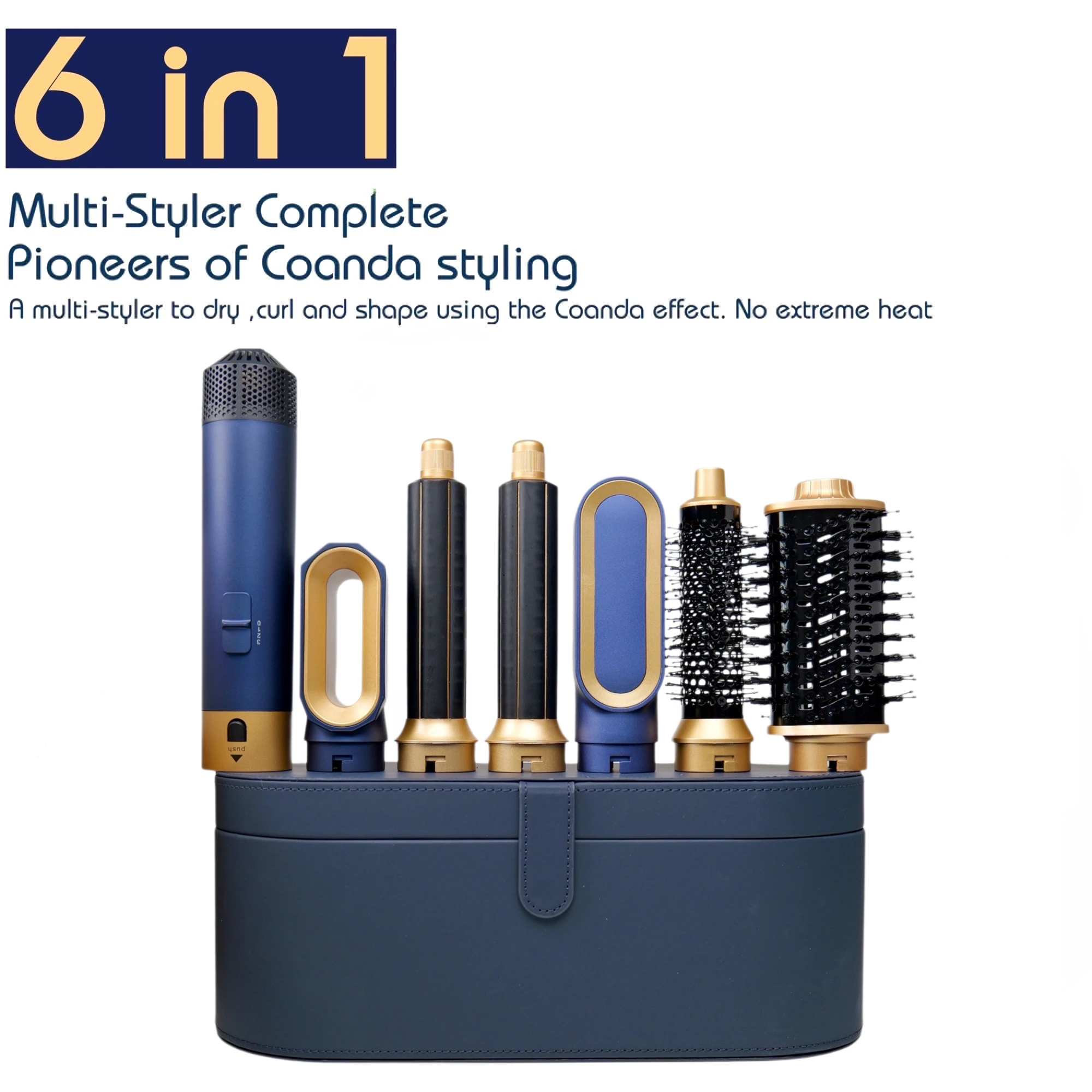 6 en 1 Multi Styler nouveau Design sèche-cheveux pour cheveux 6 en 1 styler avec baril de friser brosse à Air chaud outil de coiffure MultiStyler