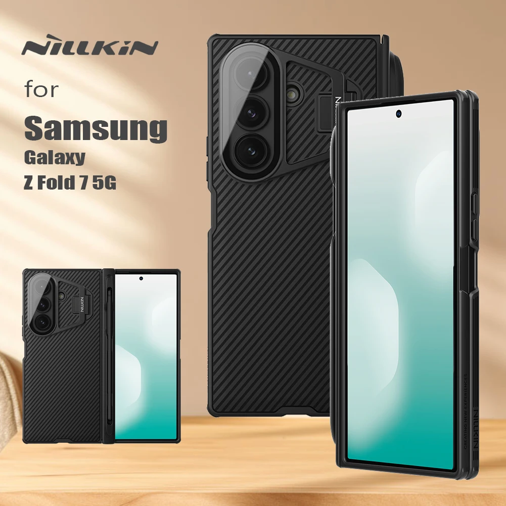 

Для Samsung Galaxy Z Fold 7 5G Nillkin чехол Camshield Prop с пользовательской прозрачной подставкой для камеры S-Pen чехол для телефона