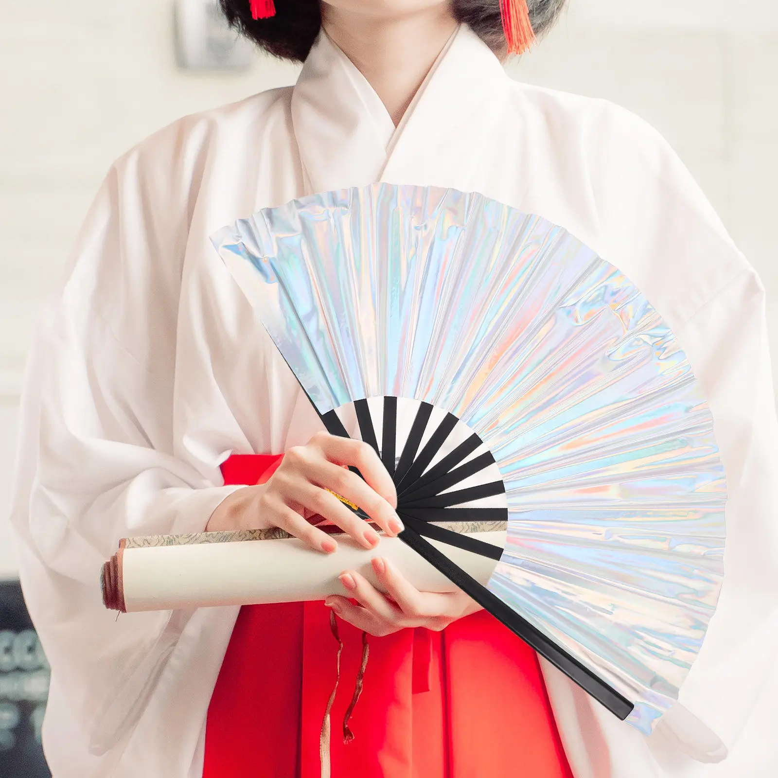 

Деревянная складная рамка для веера, набор для самостоятельной сборки, черные ребра для изготовления вееров, шитья, рукоделия, декора дома, аксессуары для демонстрации