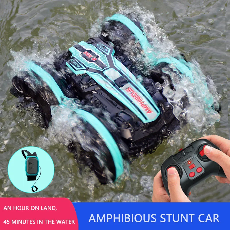 2023 New High-tech Remote Control Car 2.4G Amphibious Stunt RC Car Double-sided Tumbling Driving Children's Electric Toy for Boy