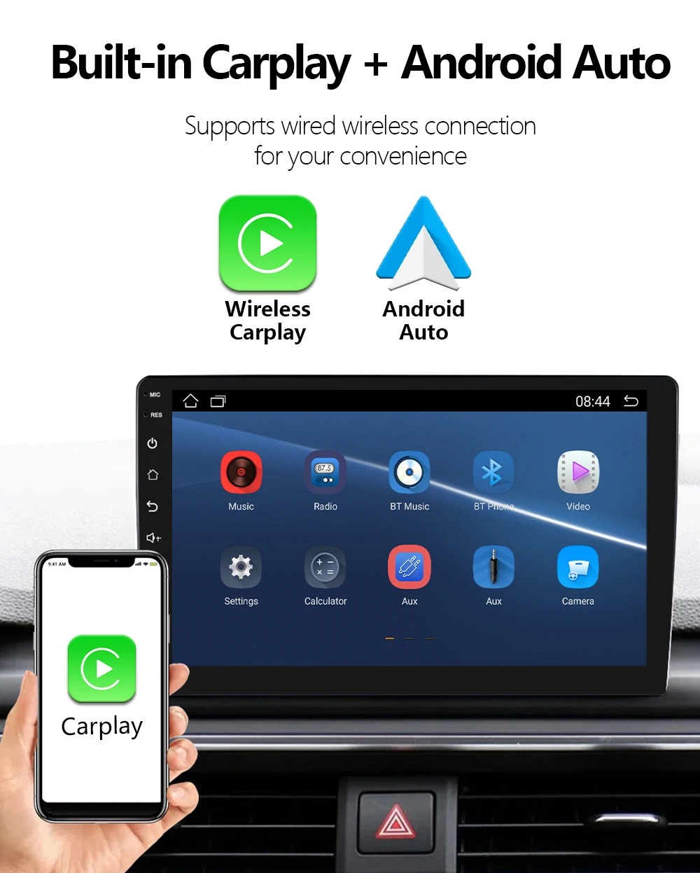 7 "9" 10 "Android13 2Din QLED IPS راديو السيارة Autoradio 2 Din العالمي ستيريو واي فاي نظام تحديد المواقع مشغل وسائط متعددة لنيسان تويوتا كيا VW #5