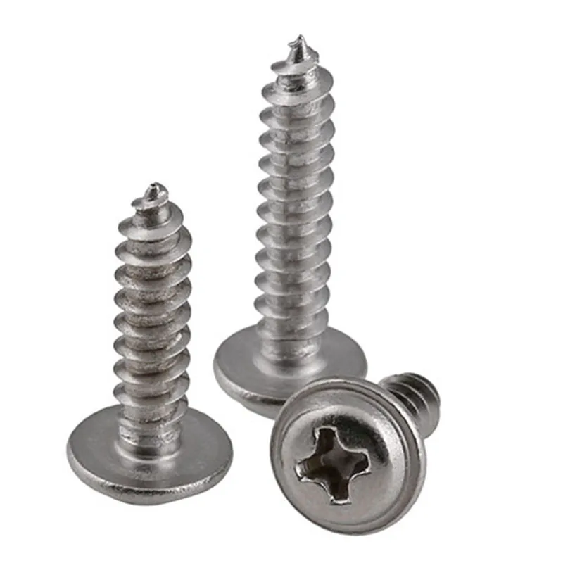 20PCS PWA M2x8 M2.3x8 Stainless steel Cross Recessed Round Head with Pad Pan Head tapping Screws for Motor fixing screws