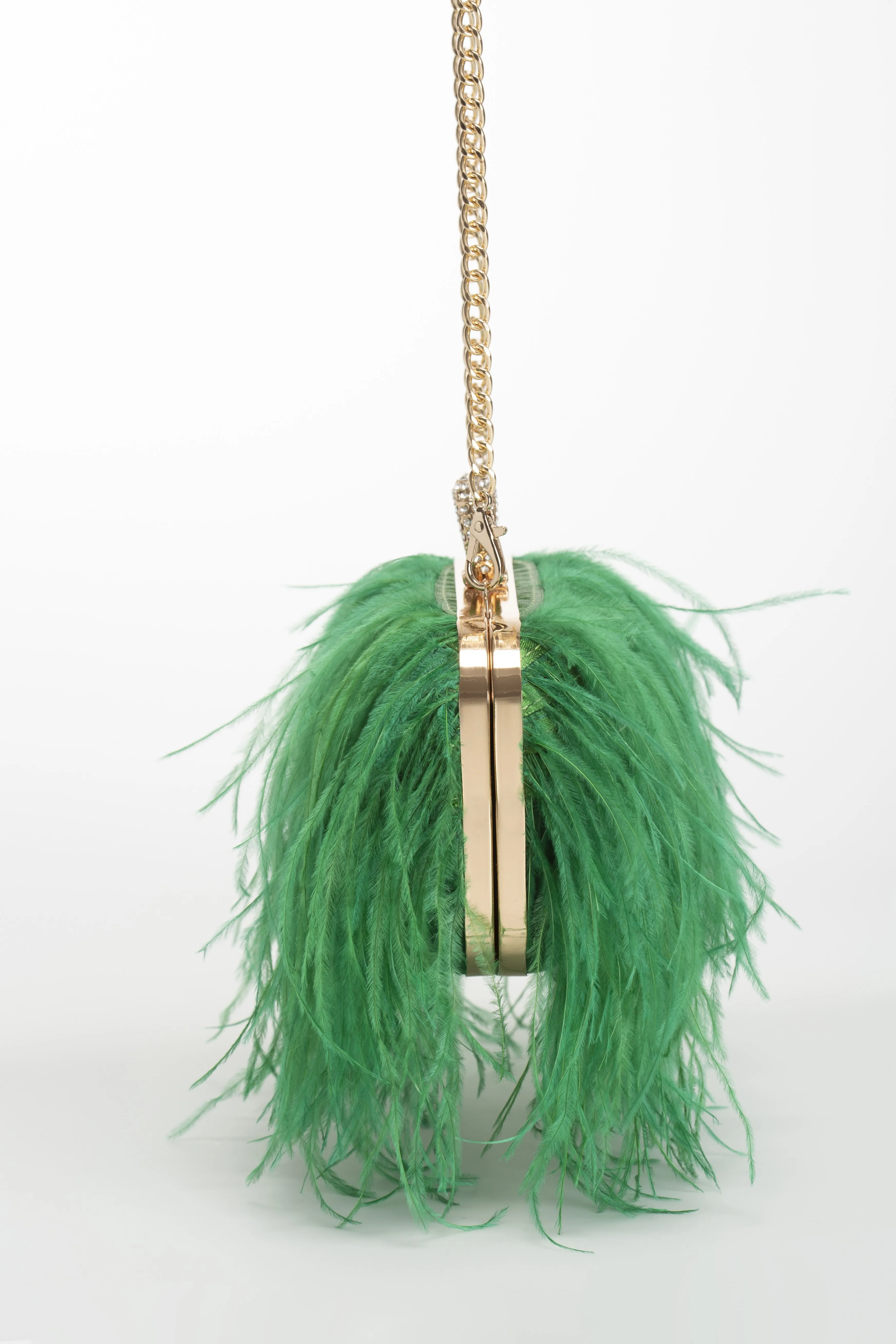 Luxury Real Ostrich Feathers Handbag Pearl Tassel Evening Bags Women's Pouch Purse Pink Green Diamond Clutch Party Messenger Bag