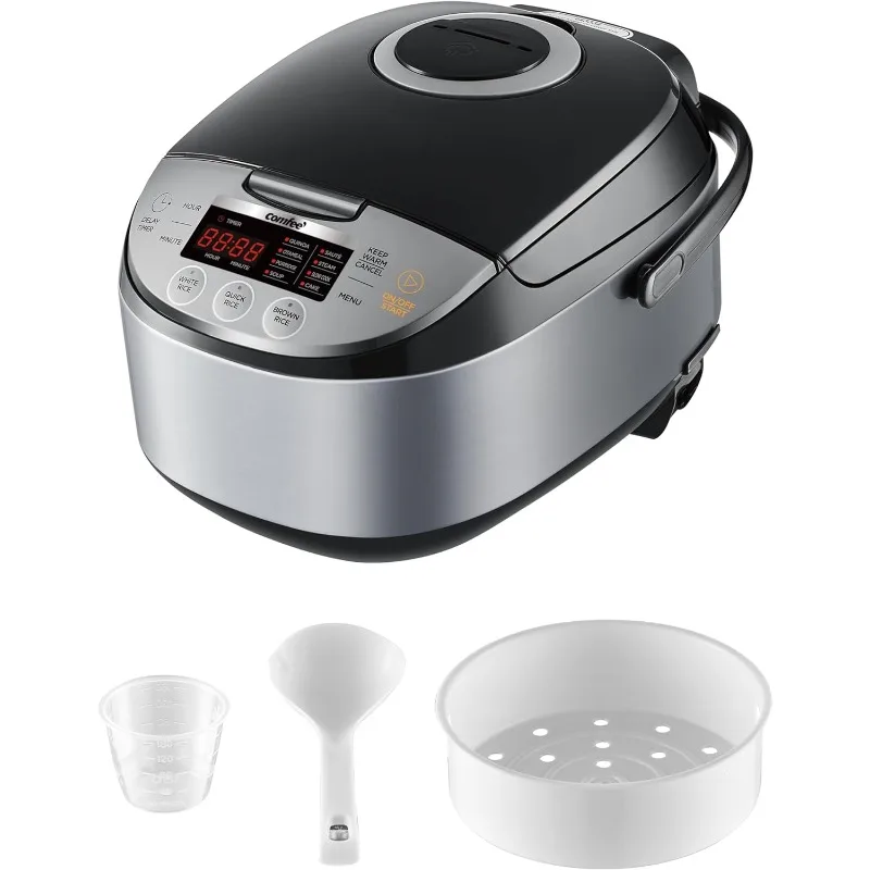 

COMFEE' Rice Cooker 12 Cups Cooked/6 Cups Uncooked Portable Non-Stick Rice Maker Japanese Rice Cooker with Fuzzy Logic Technolog