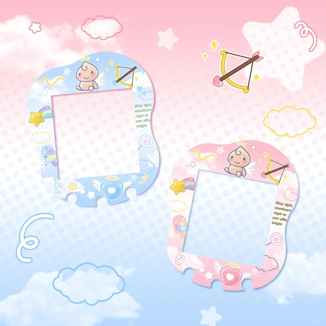 

In Stock Tamagotchi Uni＆Paradise Pet Machine Devil Angel Strawberry Apple Kawaii Style Protection Panel Paper Birthday Gift