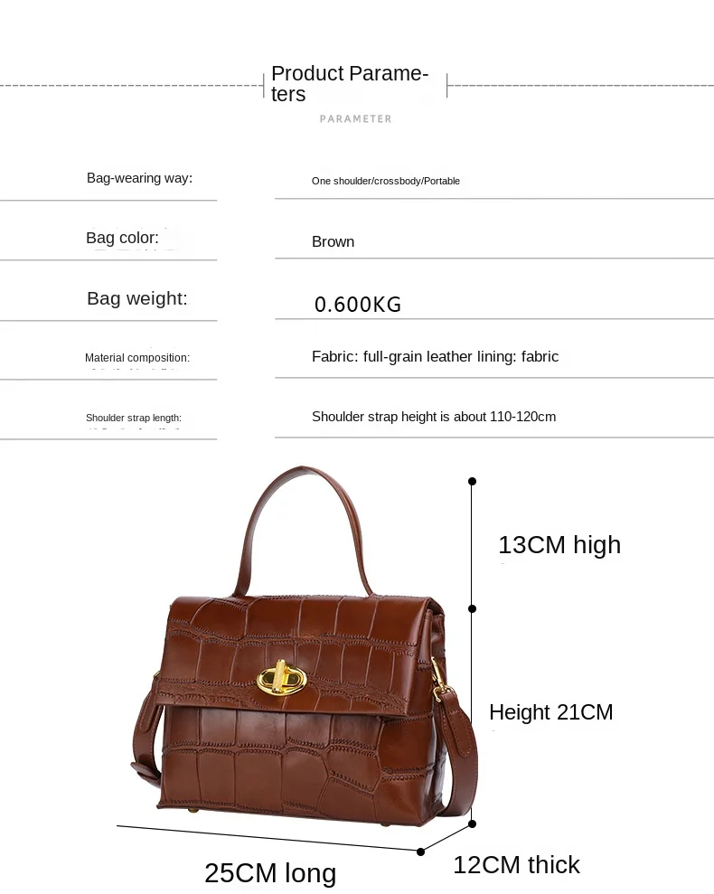 Retro Crocodile Pattern Women\'s Handbags 2024 New Luxury Designer Genuine Leather Lady Shoulder Crossbody Bag Large Tote Bags