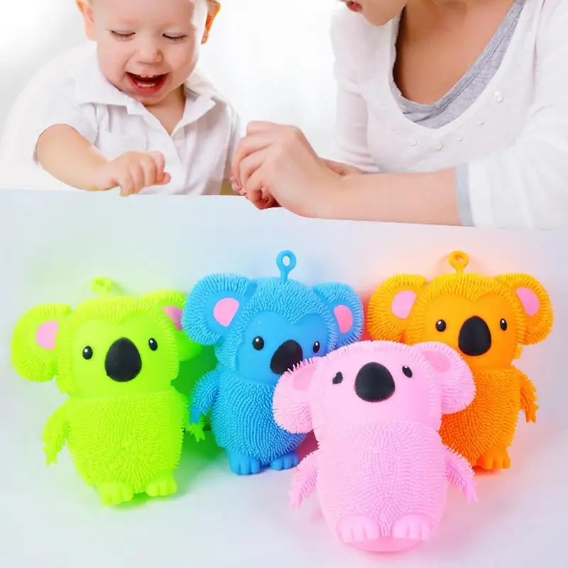 Squeeze brinquedo animais coala urso estiramento brinquedo fidget brilhante squeeze brinquedos macio sensorial brinquedos para crianças e adultos