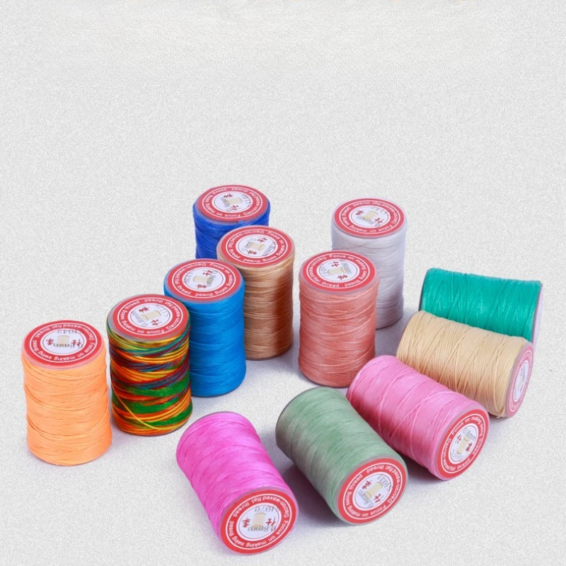 

Flat Wax Thread 0.8mm 100 Meters Braided Rope Handmade Wax Thread Horse Thread Sewing Thread Polyester Wax Thread
