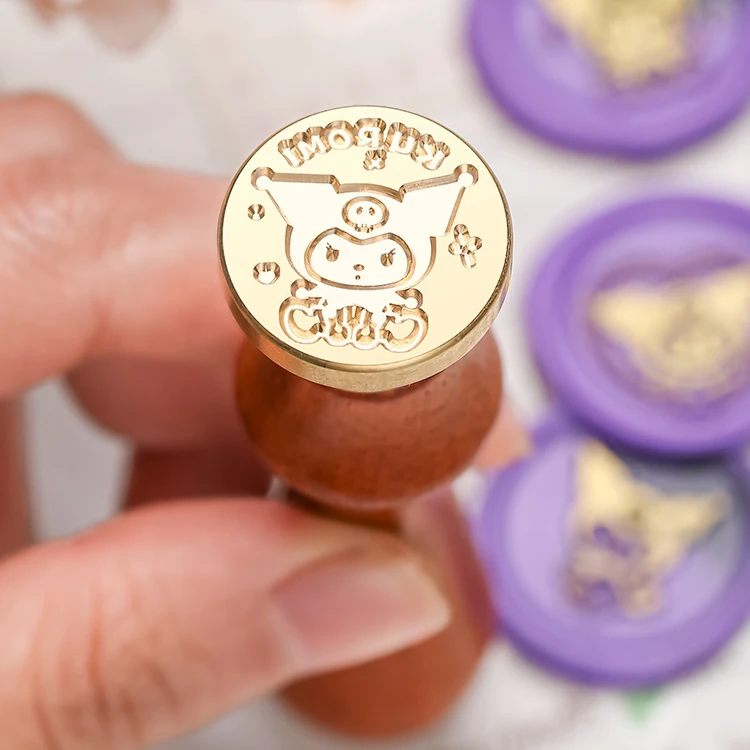 Sanrio Cinnamoroll Kuromi Cartoon Metal Wax Seal Embossed Stamp Head Seal Metal Wax Seal Embossed Stamp Head Girls Gifts