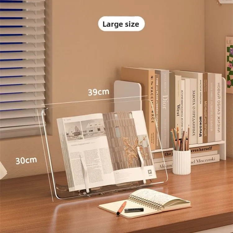 Acrylic reading stand - invisible, transparent, multi-functional book clip, book & ipad tablet holder, writing aid