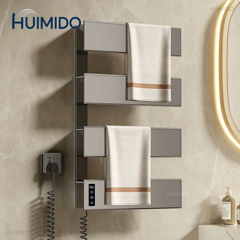 Space aluminum electric towel rack, intelligent constant temperature timed towel rack, large panel drying towel rod GN845AE