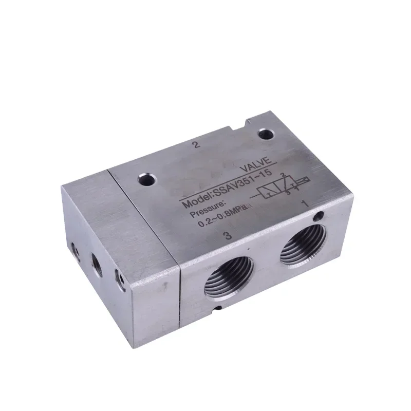 Valvola di controllo pneumatica a 3/2 vie serie 4V Elettrovalvola direzionale in acciaio inossidabile 316 Valvola pneumatica con dimensioni porta 1/2".