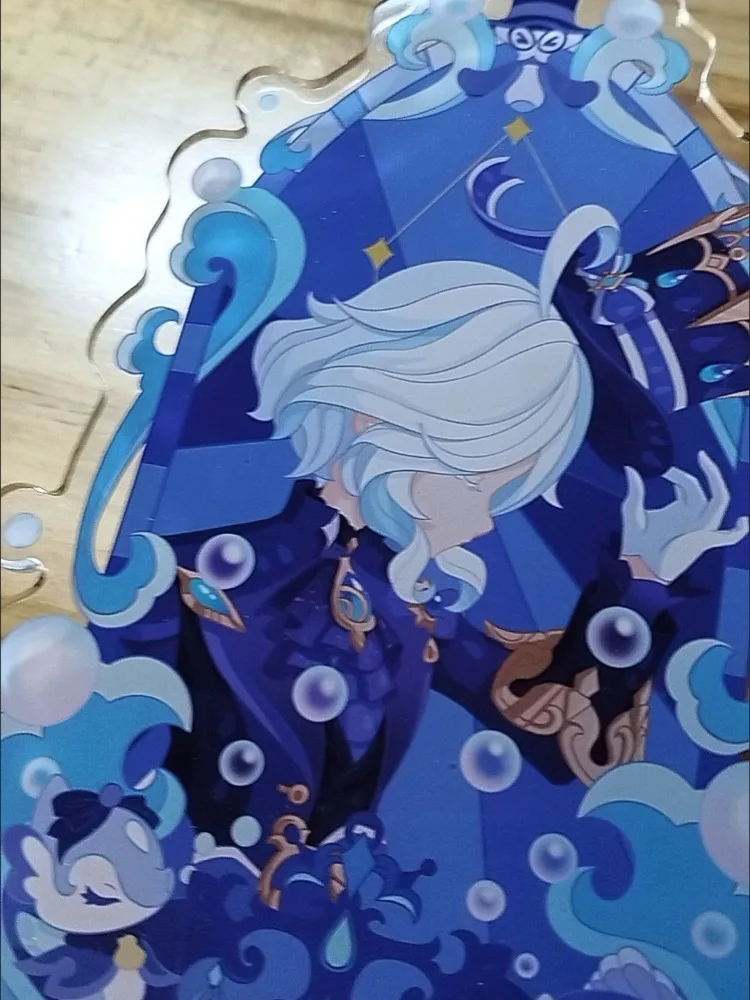 Dōjin Works Genshin تأثير النوافذ الملونة 15 سنتيمتر الاكريليك حامل الشكل البلاستيكية الدائمة نموذج لوحة زخارف مكتب الدائمة علامة المشجعين هدية #6