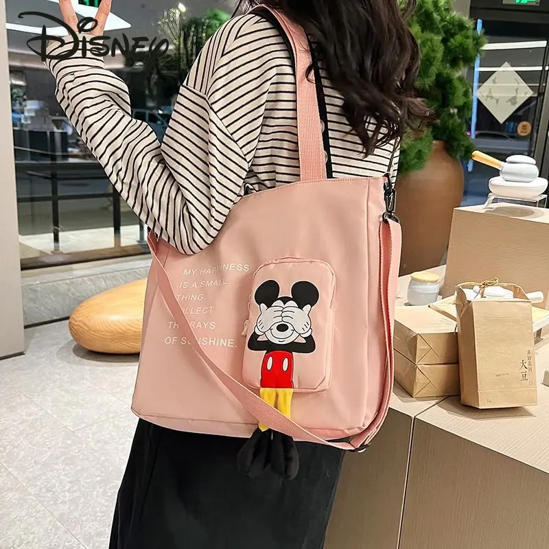 Disney Mickey New Women's Crossbody Bag Fashion High Quality Men's Handbag Cartoon Casual Versatile Student Crossbody Bag