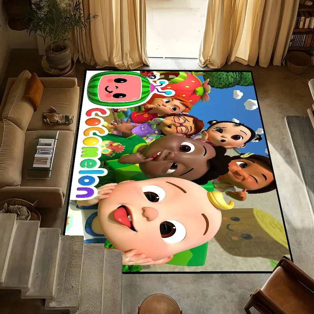 MINISO Disney Cartoon C-Cocomelon Entrance Rugs for Bedroom Carpets for Living Room Washroom Floor Mat Home Accessories Gift