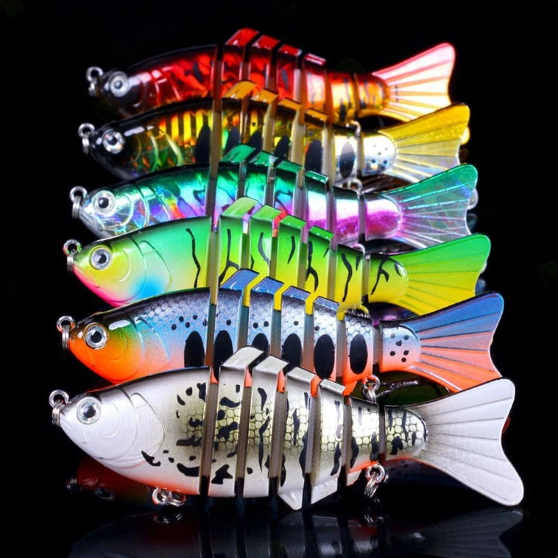 

3pcs 10cm-16.9g 3D Eyes Multi Jointed Sections Hard Bait Wobblers Minnow Fish Tackle for Bass Carp Fishing Accessories