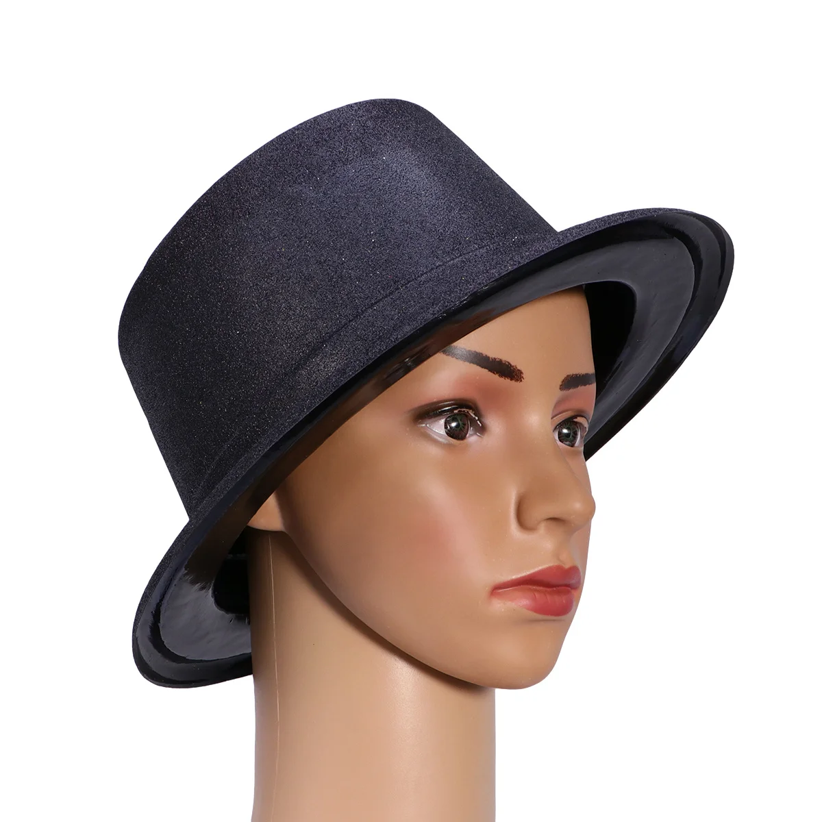 

2pcs Gold Fedora Hat Premium Soft Party Cosplay Cap Party Performance Cosplay Magician Dance Birthday Costume Accessory