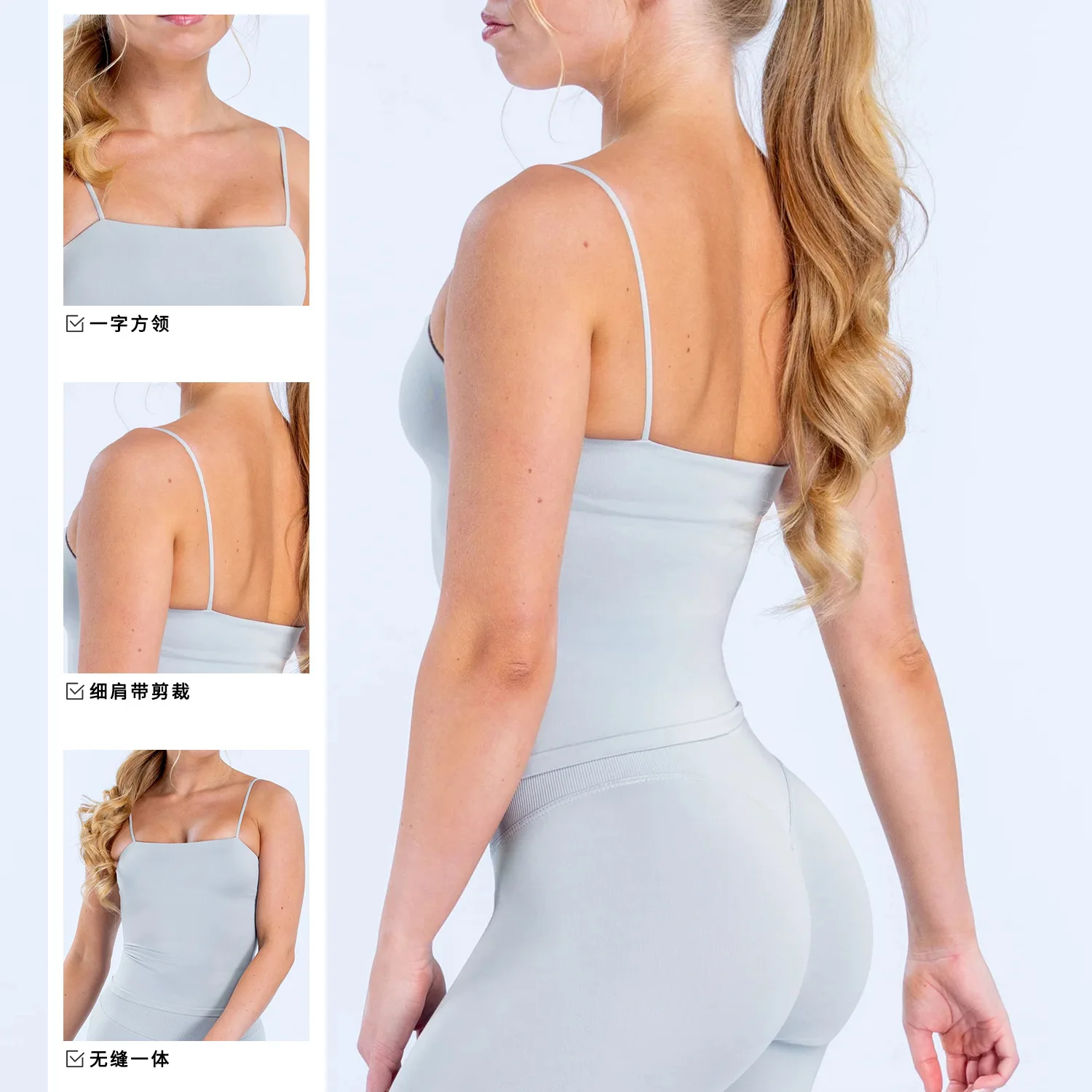 Women Seamless Workout Collection: Short Sleeve T-Shirt, Cross Back Sports Bra, High Waist Scrunch Booty Leggings for Yoga Gym F