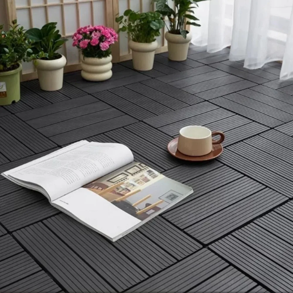 30x30 سنتيمتر حديقة الأرضيات ورقة بولي كلوريد الفينيل بلاط الأرضيات الاصطناعية مقاوم للماء مقاومة للتآكل الأرضيات الخشبية للشرفة الفناء الخلفي