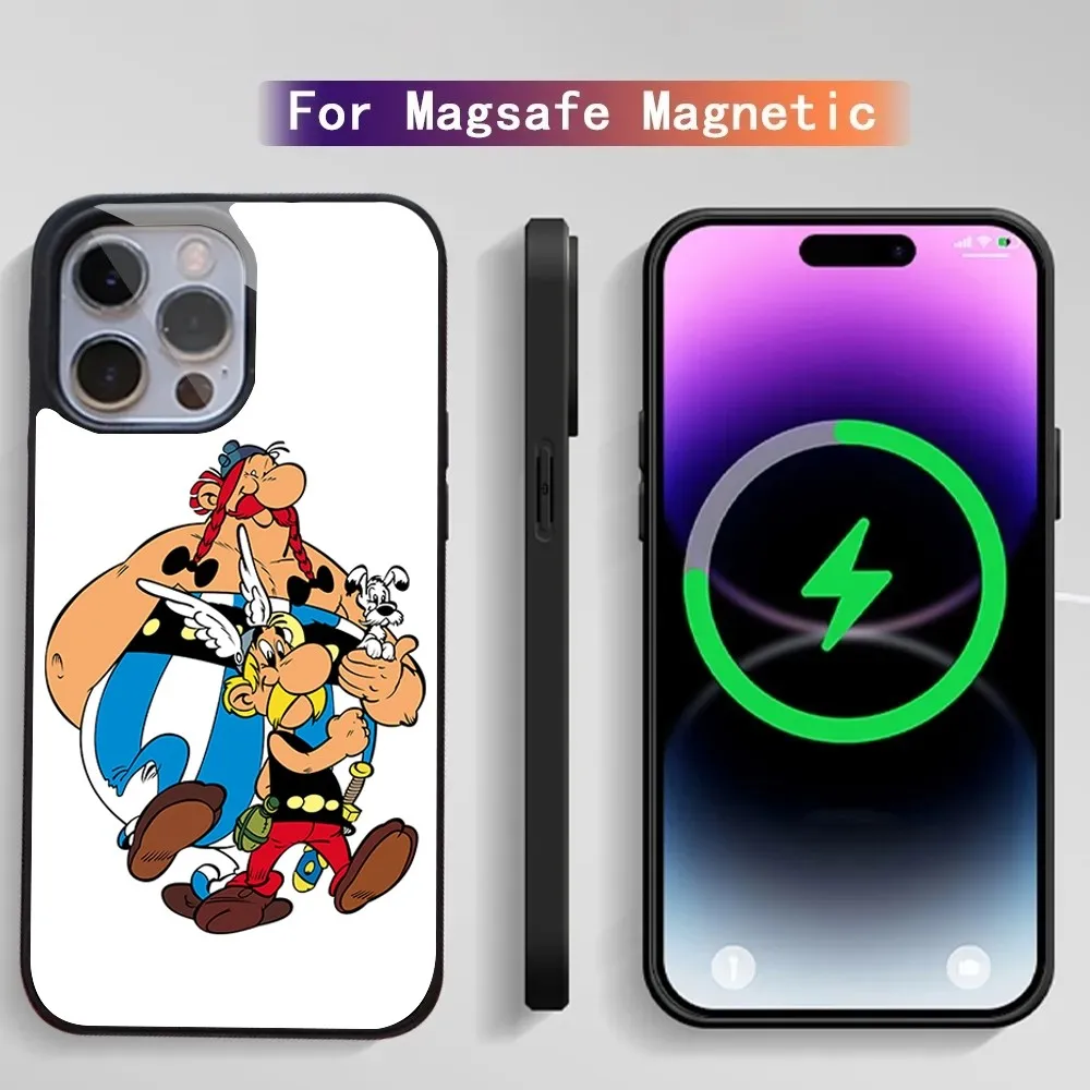 

Asterix And Obelix Phone Case For IPhone 15 14 13 Pro Max 11 12 Mini Alex Mirror For Magsafe Wireless Charging Cover