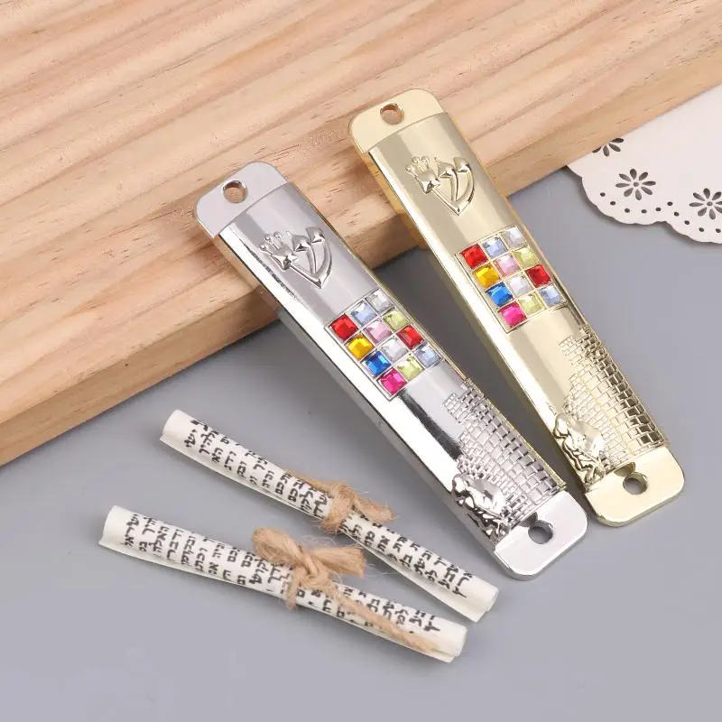 Door Metal Mezuzah Blessing Home Decoration Gift Hanukkah Decor Retro Religious Jerusalem Mezuza Case