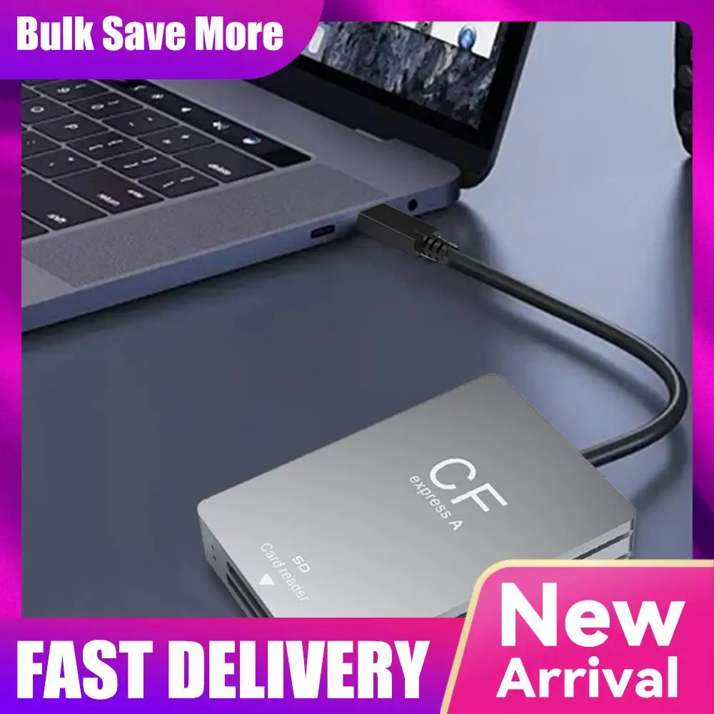 

2-in-1 CFexpress Type A &SD Card Reader CF Express Card Reader Type A Adapter USB 3.2 10Gbps with USB C To USB C/A Cable for SLR
