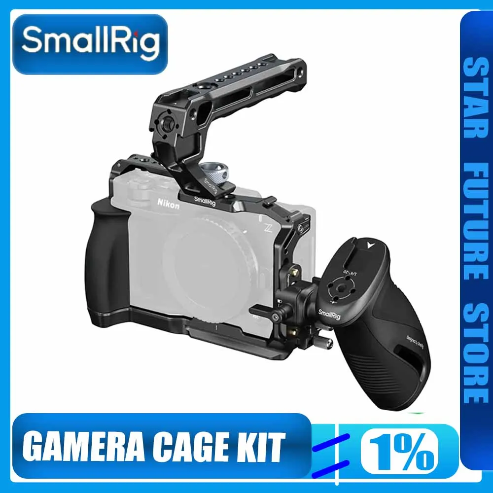 مجموعة قفص الكاميرا الأساسية SmallRig لإطار حماية كاميرات Nikon ZR مجموعة قفص متقدمة مع مقابض علوية وجانبية