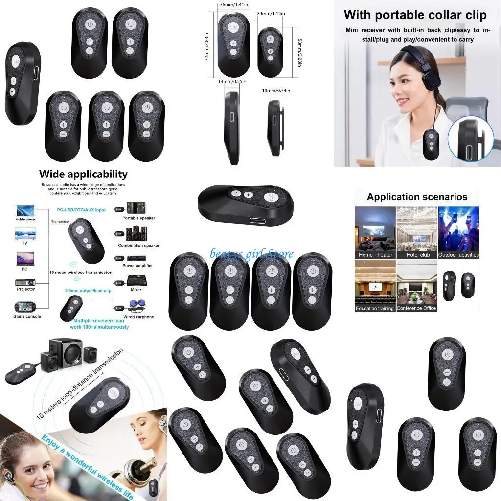 

C7AB BC210 Wirelessly Sound Transmitter Receiver Enjoy Enhances Listenings Pleasure