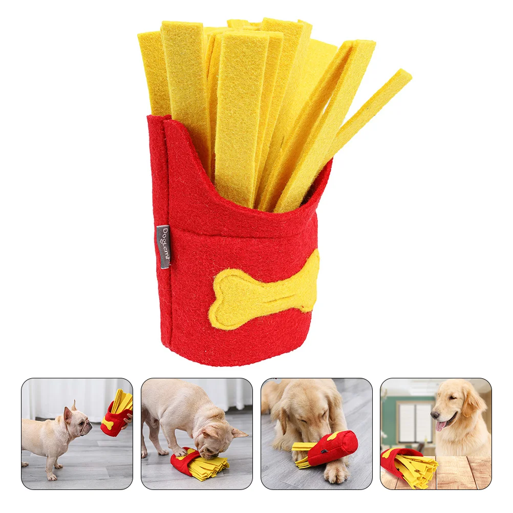 Pet Sniffing Toys Slow Feeder Food Container Dog Squeaky Felt Cloth Anti-choke Interactive Pads