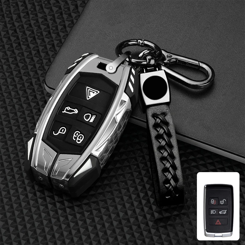 Zinc Alloy Car Key Case For Land Rover Defender Remote Control Protector For Land Rover DEFENDER Logo Key Cover Auto Accessories