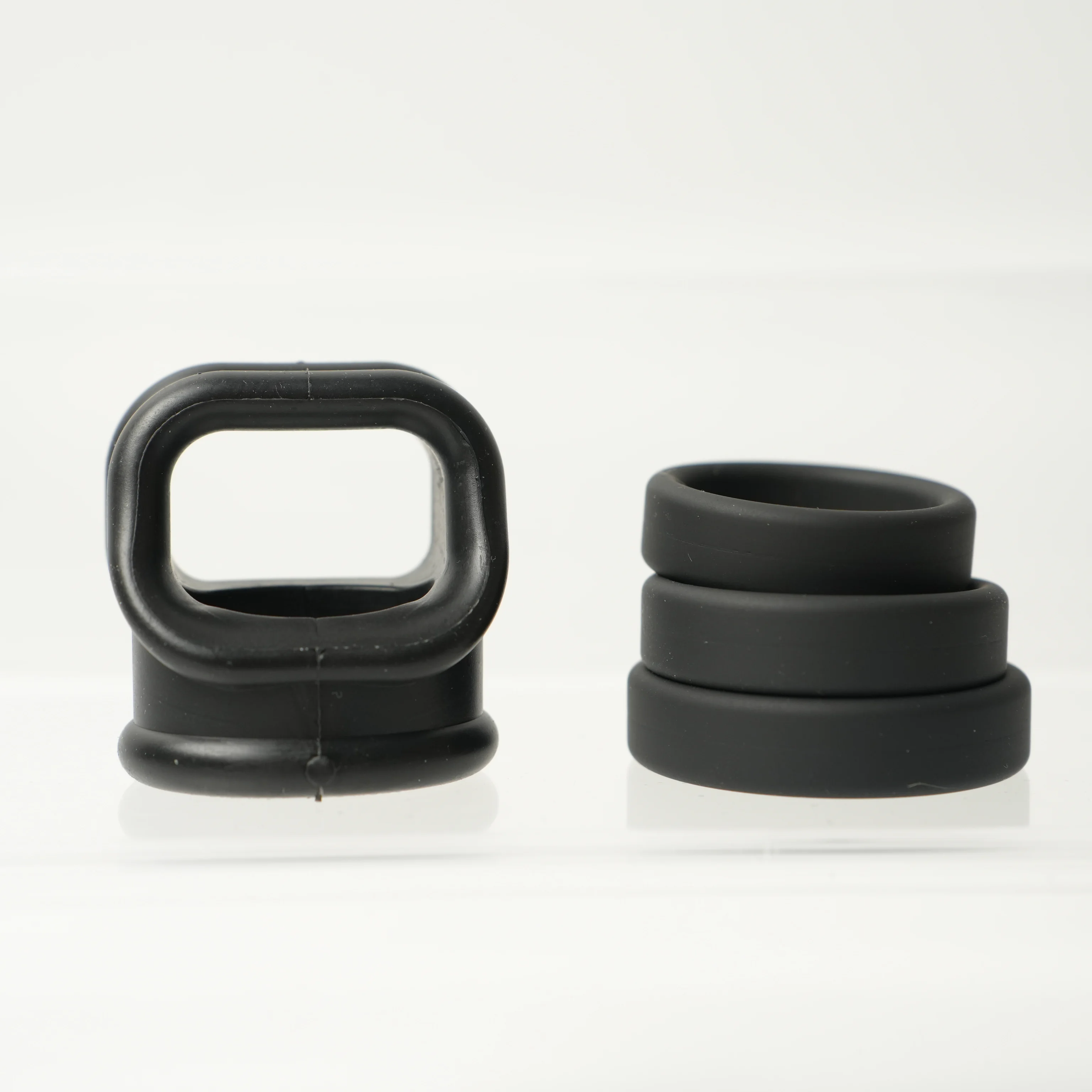 Silicone Penis Ring For Male Scrotum Penis Bondage Chastity Device Cock Cage Time Delay Dick Sleeve BDSM Adult Toys Sex Products