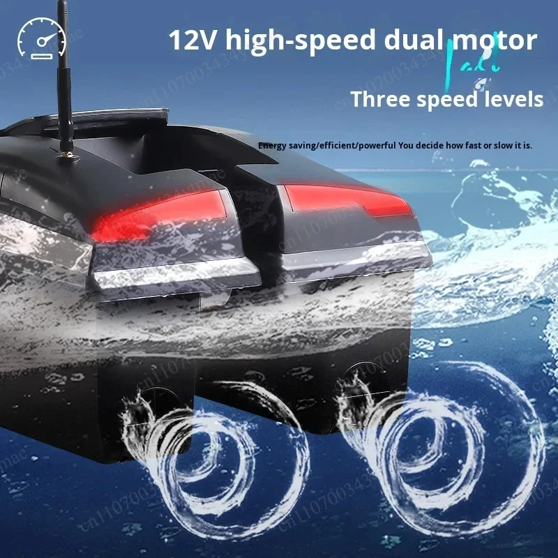 IntelligentGPS Sonar Position RC Bait Feeding Boat 3In1 Multifunctional Fishing Boat 1.5KG Load Capacity 500 Meters Remote Range