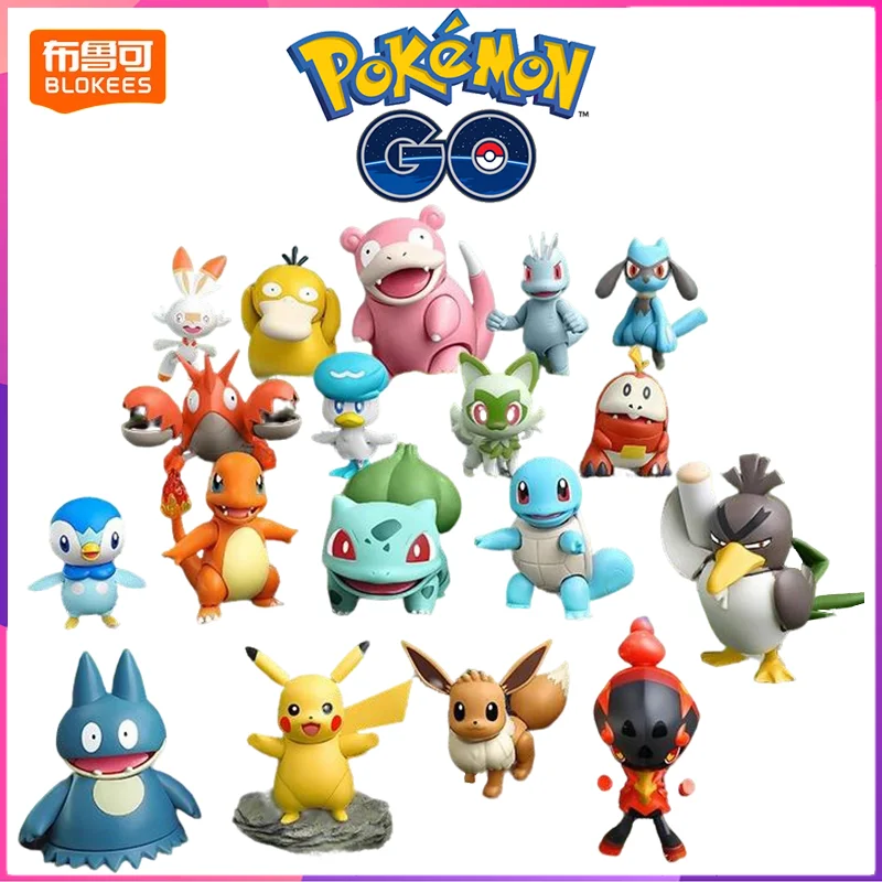 

Строительные блоки Blokees Pokemon, аниме-фигурки, украшение для рабочего стола, головоломка, сборка моделей, игрушки, подарки на день рождения для мальчиков и девочек