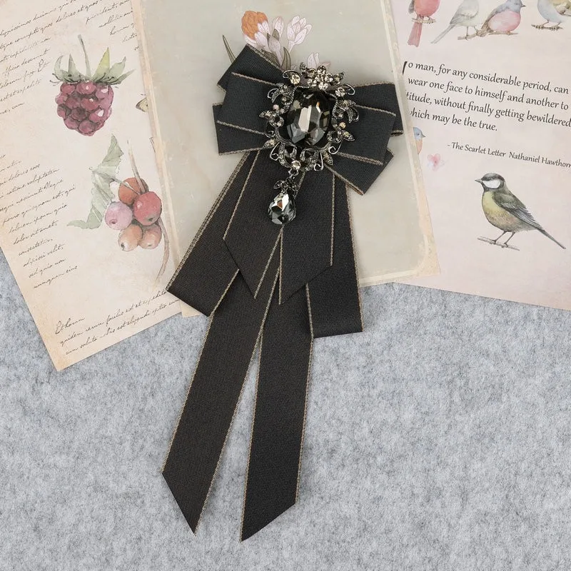 Hand Made Jungen Klassische Bowties Krawatte Band Strass Corsage Bowtie Krawatte Geschenke für Männer Hochzeit Formale Kleid Zubehör – Detail 7